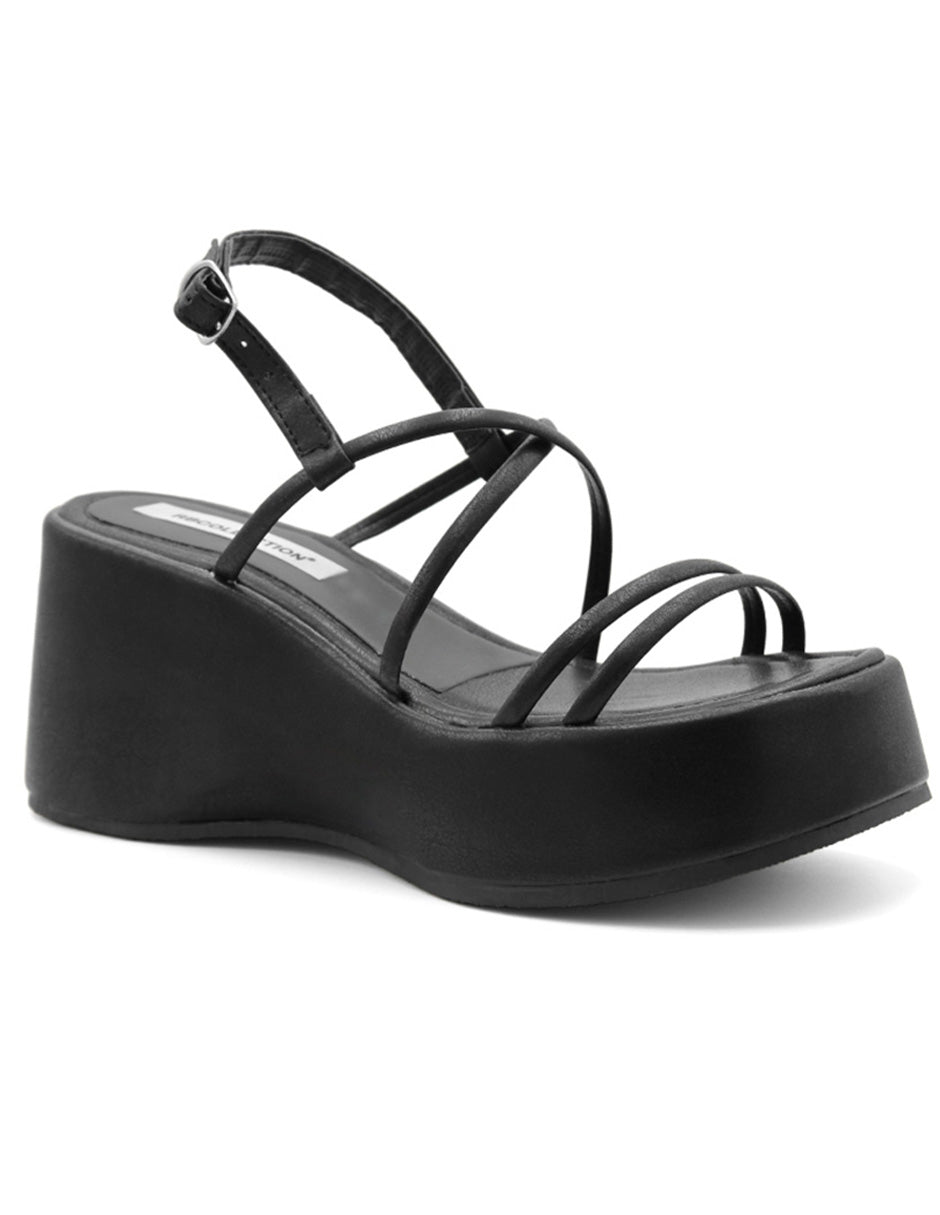 Sandalias con plataforma Color Negro Para Mujer De RBCOLLECTION