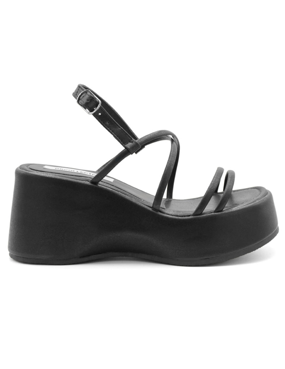 Sandalias con plataforma Color Negro Para Mujer De RBCOLLECTION