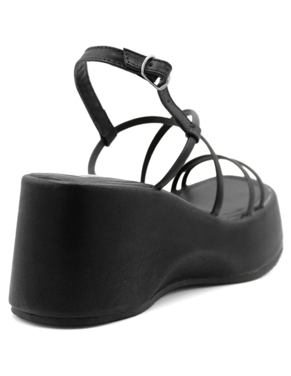 Sandalias con plataforma Color Negro Para Mujer De RBCOLLECTION