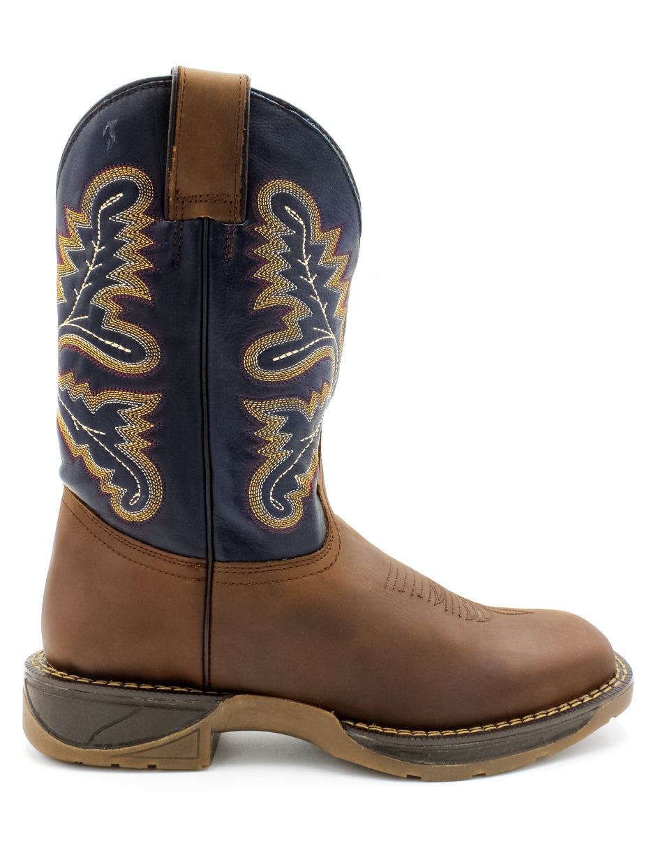 Botas western Exterior Piel Color Azul Para Hombre De RBCOLLECTION