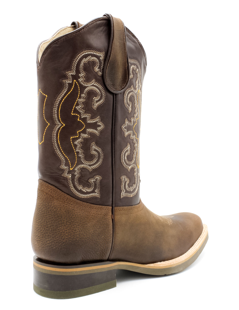 Botas western Exterior Piel Color Café Para Hombre De RBCOLLECTION