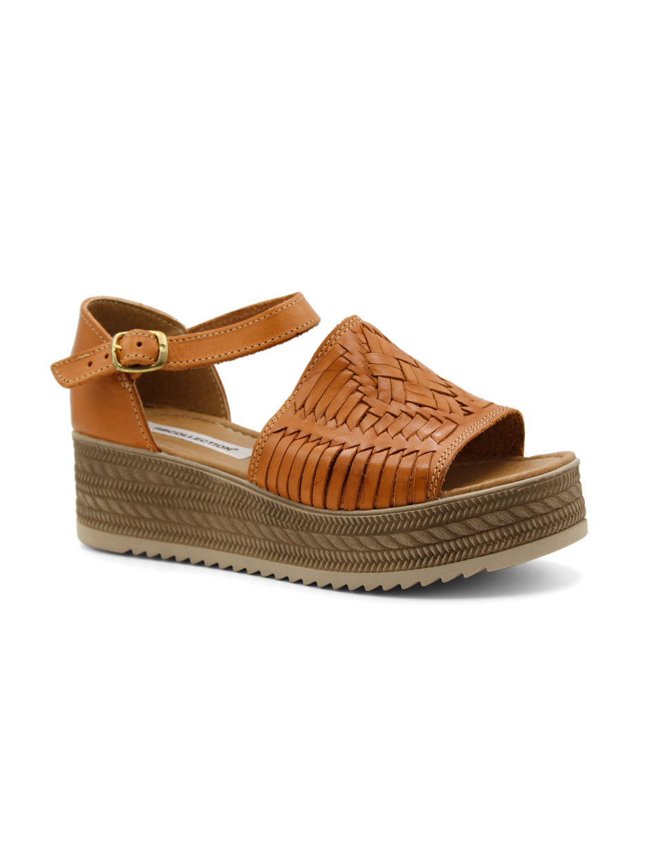 Sandalias de piso  Color Café Para Mujer De RBCOLLECTION
