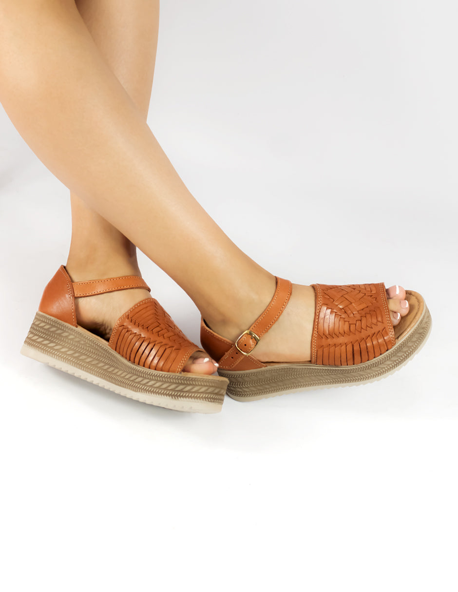 Sandalias con plataforma Color Café Para Mujer De RBCOLLECTION