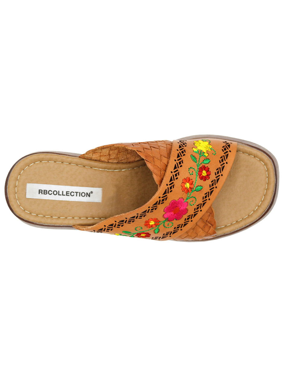 Sandalias de piso Exterior Sintético Color Café Para Mujer De RBCOLLECTION