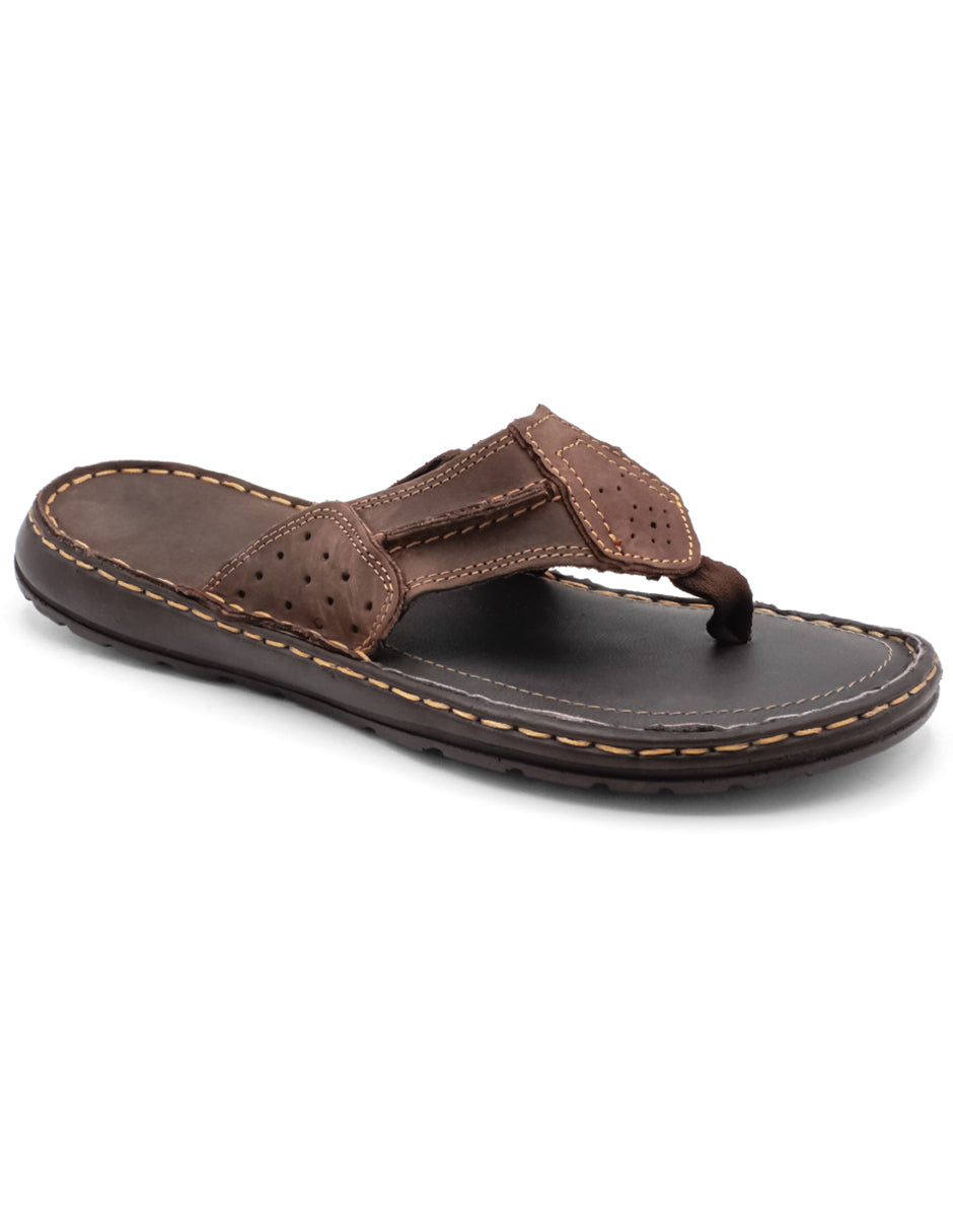 Sandalias clásicas Exterior Piel Color Café Para Hombre De RBCOLLECTION