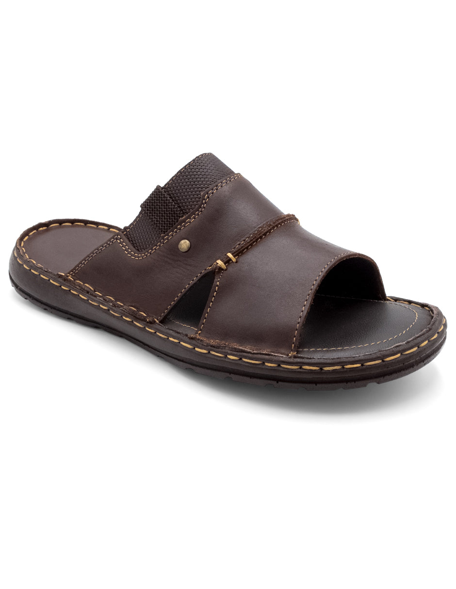 Sandalias casuales Exterior Piel Color Café Para Hombre De RBCOLLECTION