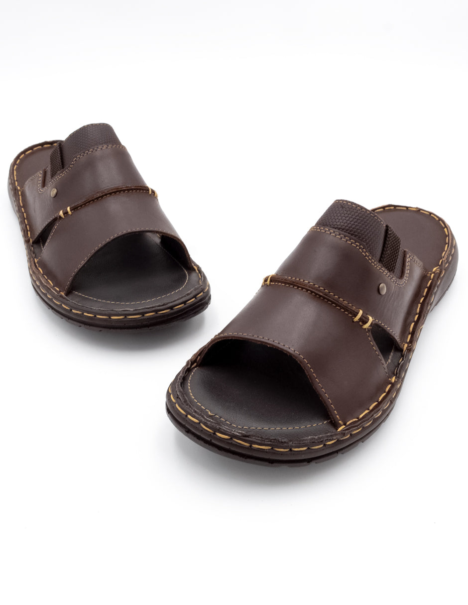 Sandalias casuales Exterior Piel Color Café Para Hombre De RBCOLLECTION