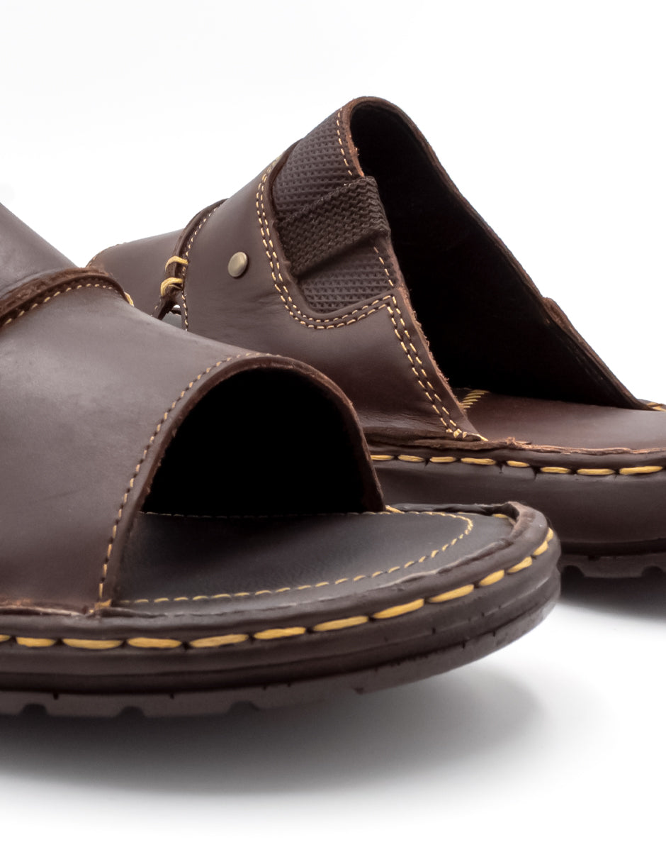 Sandalias casuales Exterior Piel Color Café Para Hombre De RBCOLLECTION