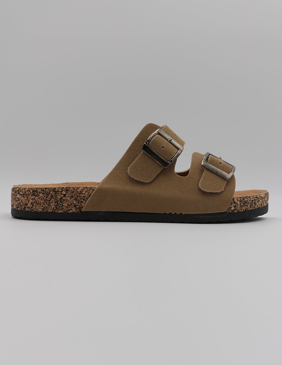 Sandalias de piso Birt en Piel vegana – Café
