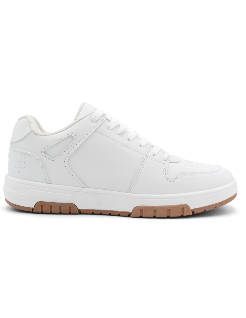 Tenis con cordones Exterior Piel sintética Color Blanco Para Hombre De RBCOLLECTION