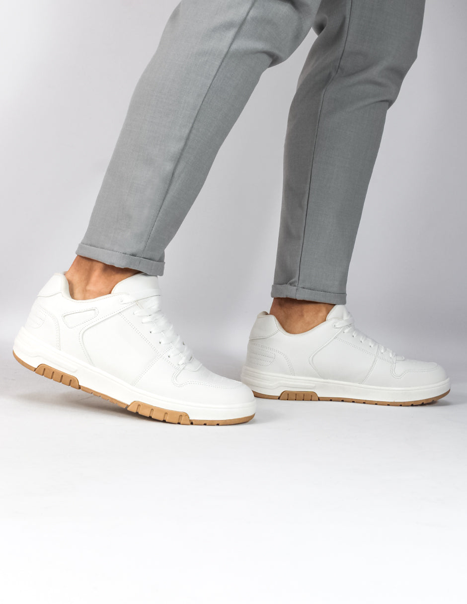 Tenis con cordones Exterior Piel sintética Color Blanco Para Hombre De RBCOLLECTION