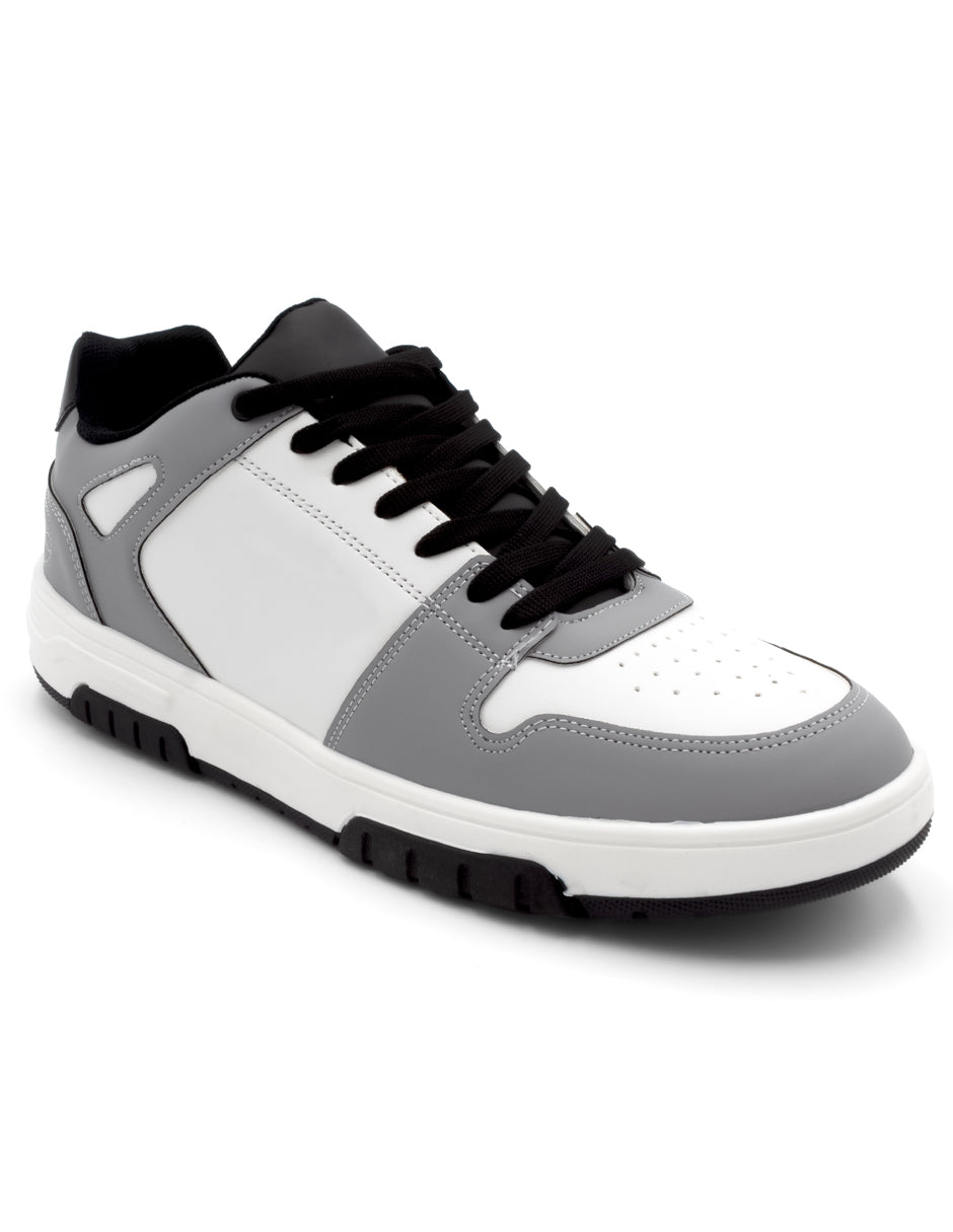 Tenis con cordones Exterior Piel vegana Color Blanco Para Hombre De RBCOLLECTION