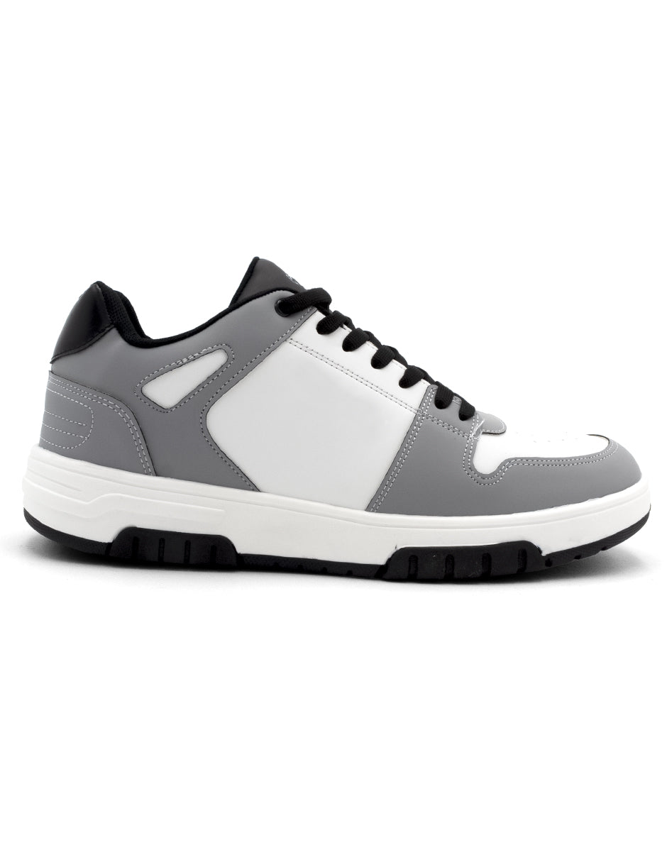 Tenis con cordones Bear en Piel vegana - Blanco