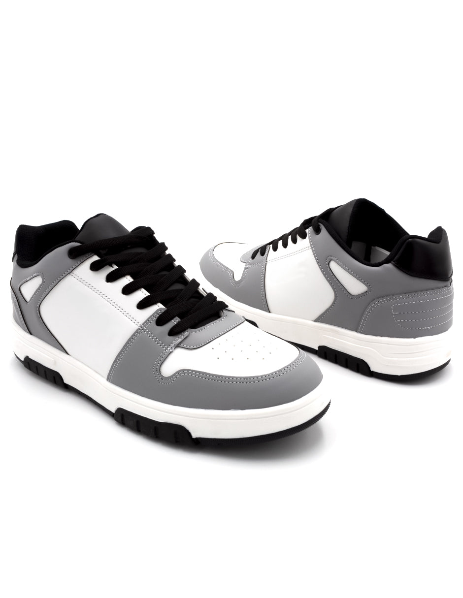 Tenis con cordones Bear en Piel vegana - Blanco