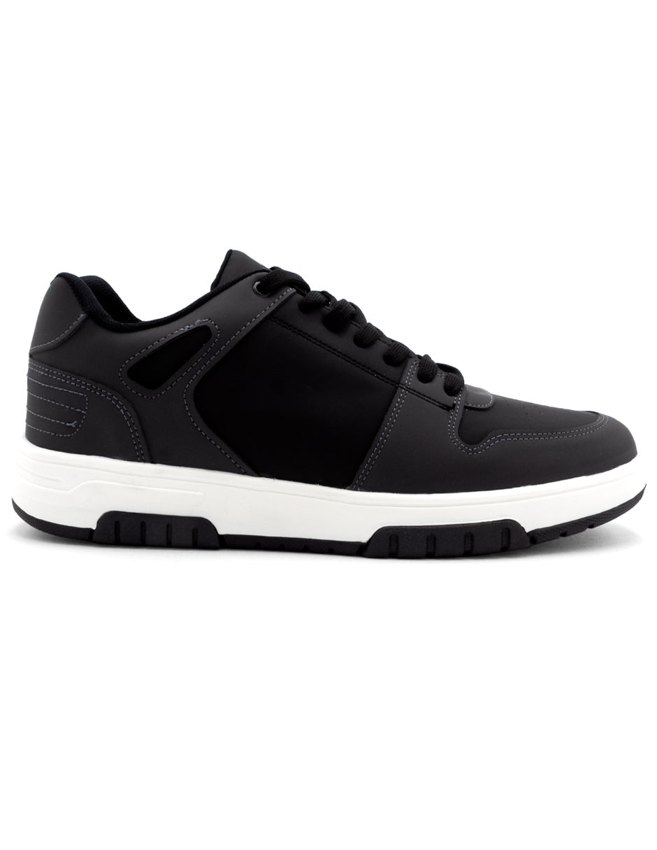 Tenis con cordones Exterior Piel sintética Color Negro Para Hombre De RBCOLLECTION