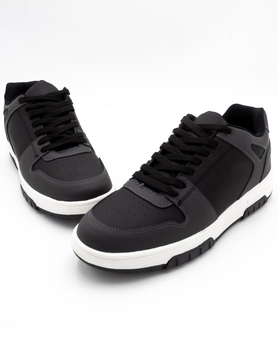 Tenis con cordones Bear en Piel vegana - Negro