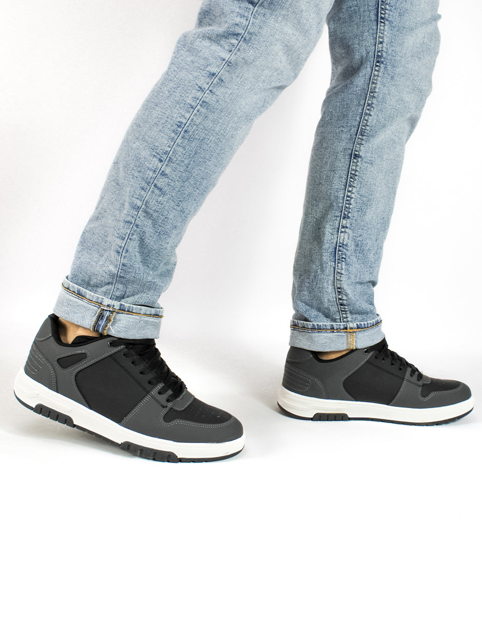 Tenis con cordones Bear en Piel vegana - Negro