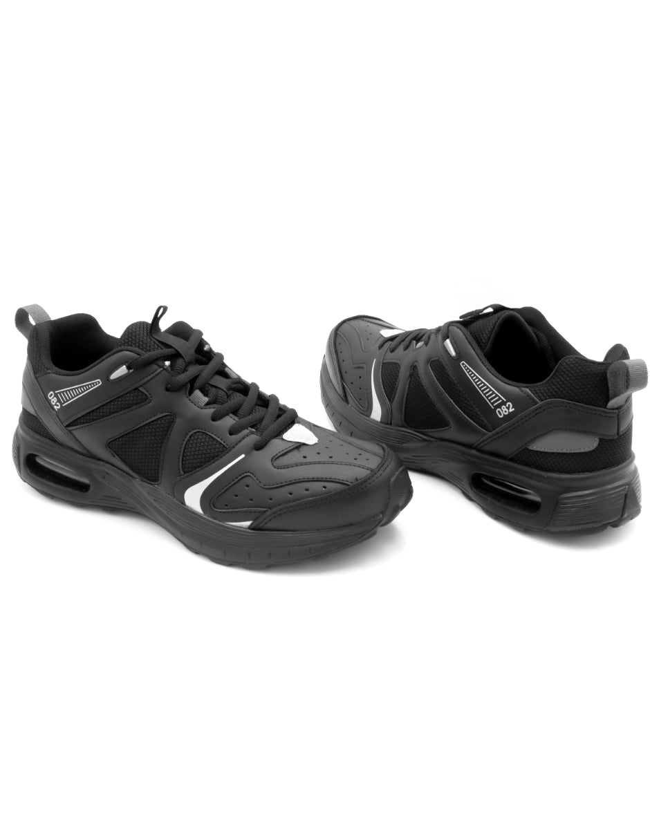 Tenis tipo deportivo Exterior Piel sintética Color Negro Para Hombre De RBMOVE