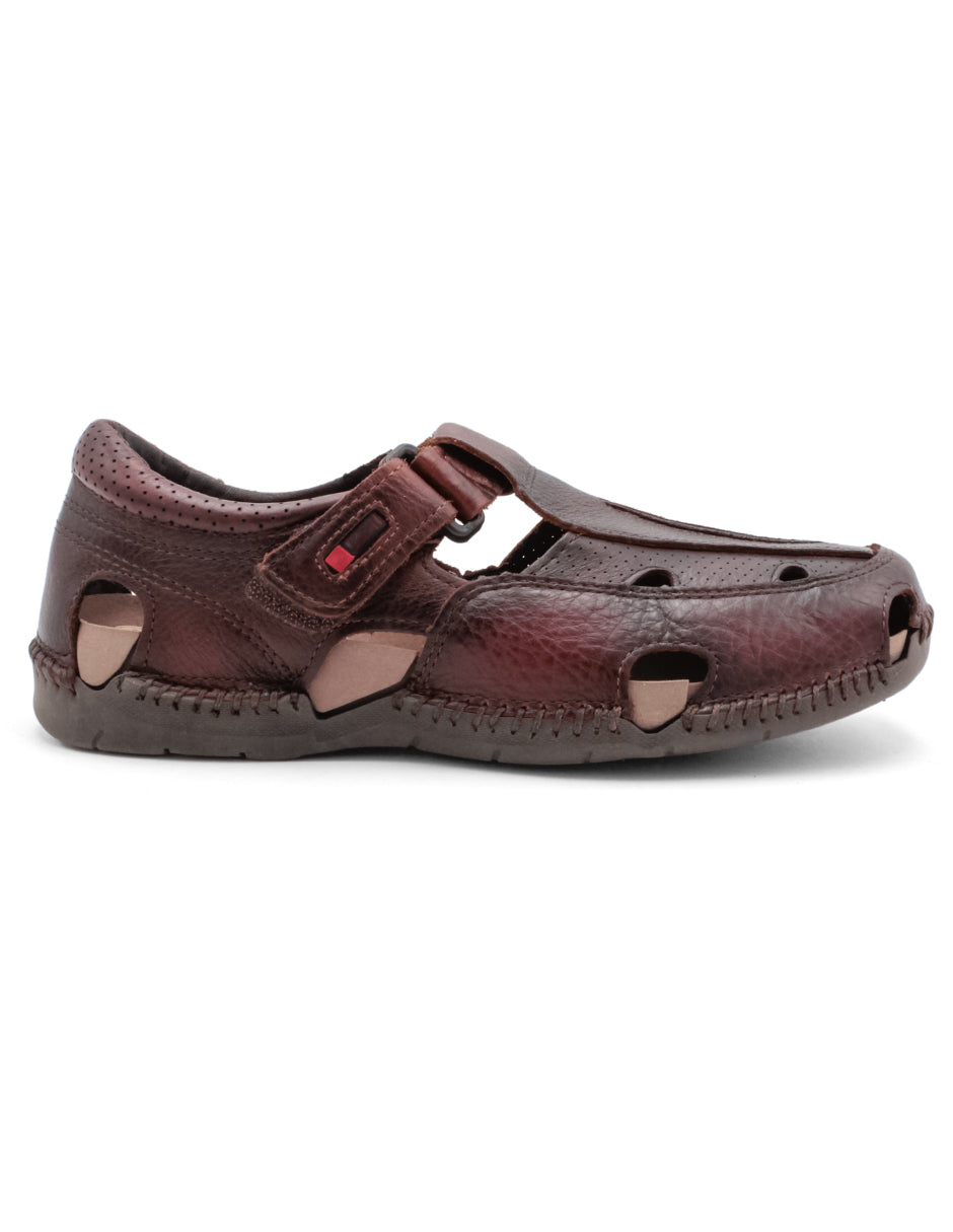 Sandalias casuales Exterior Piel Color Café Para Hombre De RBCOLLECTION
