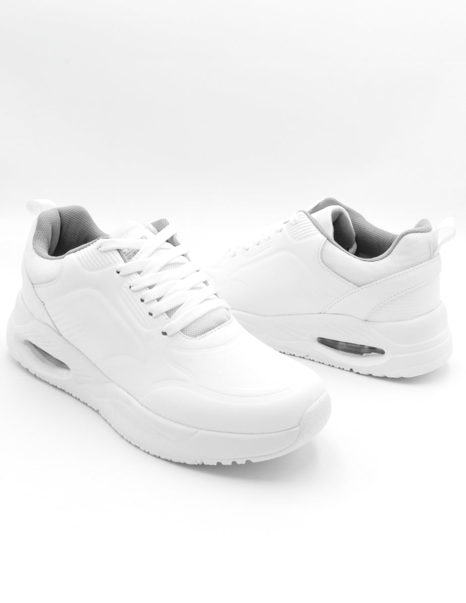 Tenis tipo deportivo Exterior Piel sintética Color Blanco Para Hombre De RBCOLLECTION