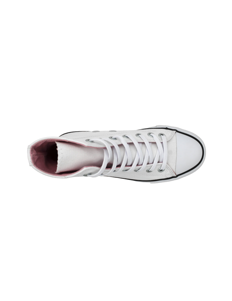 Tenis botín Color Blanco Para Mujer De RBCOLLECTION