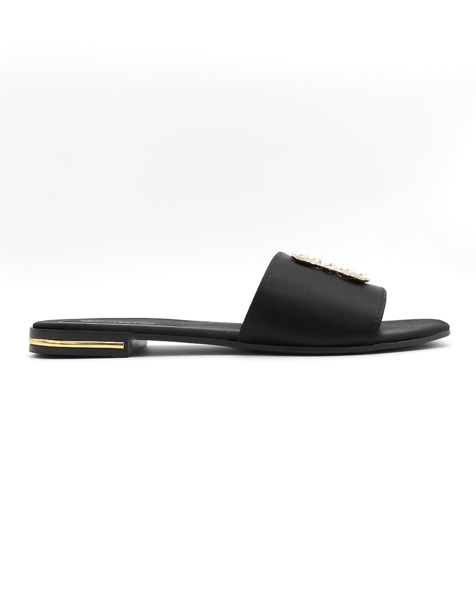 Sandalias de piso  en Textil - Negro