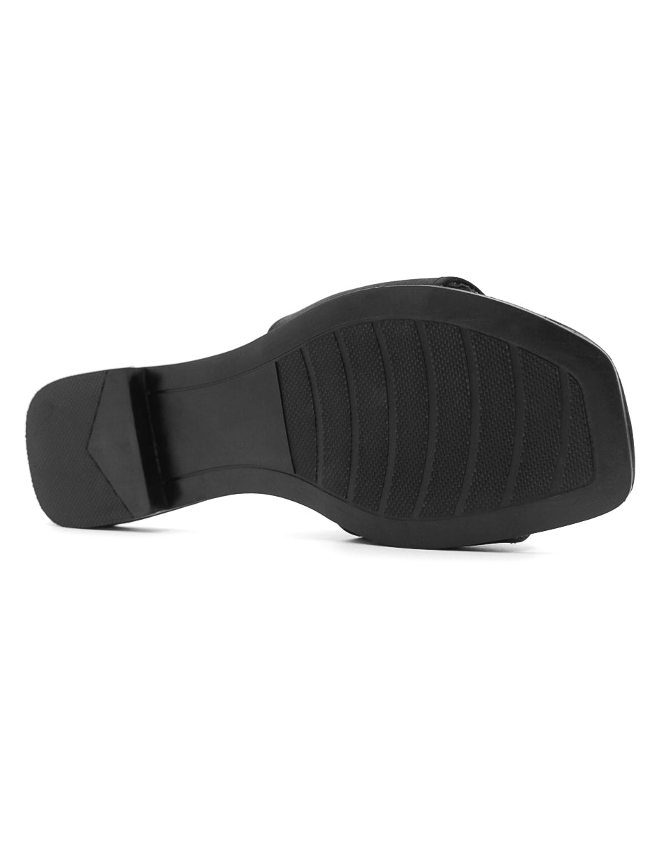 Sandalias de piso  en Textil - Negro