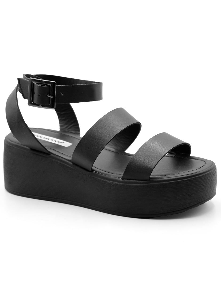 Sandalias con plataforma Exterior Sintético Color Negro Para Mujer De RBCOLLECTION