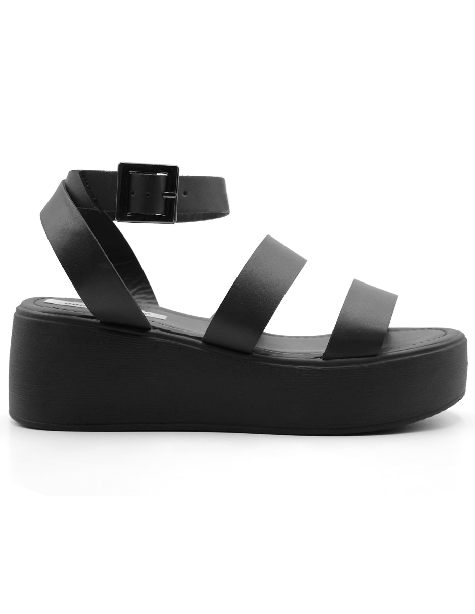 Sandalias con plataforma Exterior Sintético Color Negro Para Mujer De RBCOLLECTION