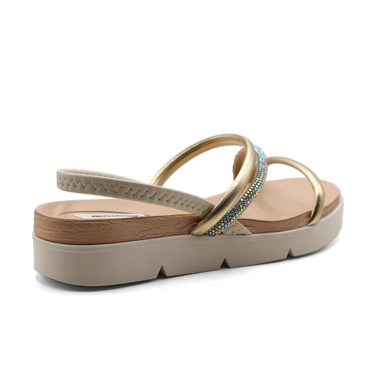 Sandalias de piso  Color Dorado Para Mujer De RBCOLLECTION