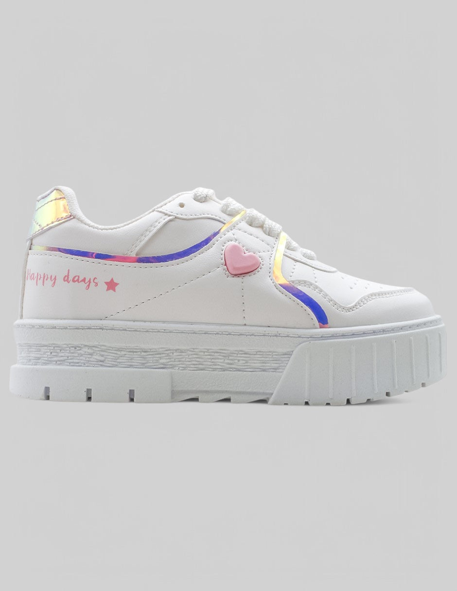 Tenis Kids en Piel vegana – Blanco