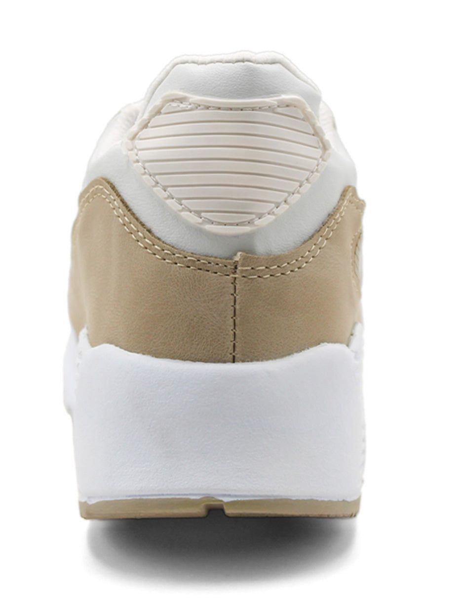 Tenis tipo deportivo Exterior Sintético Color Beige  Para Mujer De RBCOLLECTION