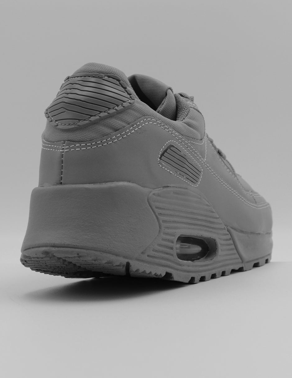 Tenis tipo deportivo  High line en Piel vegana – Gris