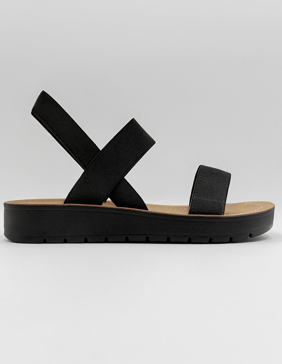Sandalias con plataforma Daily  en Textil – Negro