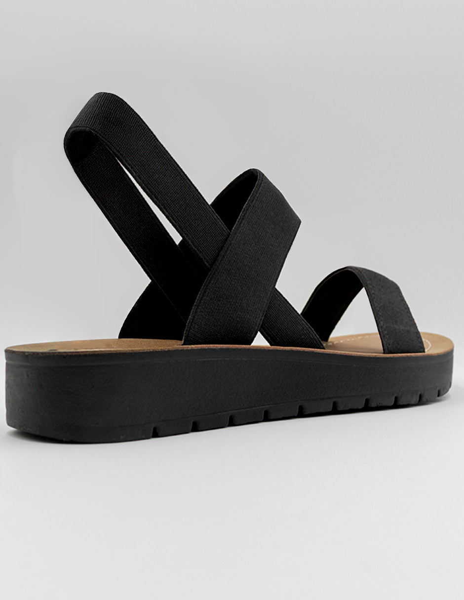 Sandalias con plataforma Daily  en Textil – Negro