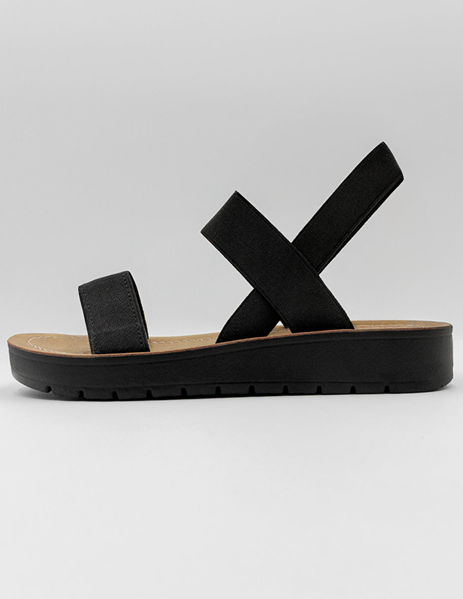 Sandalias con plataforma Daily  en Textil – Negro