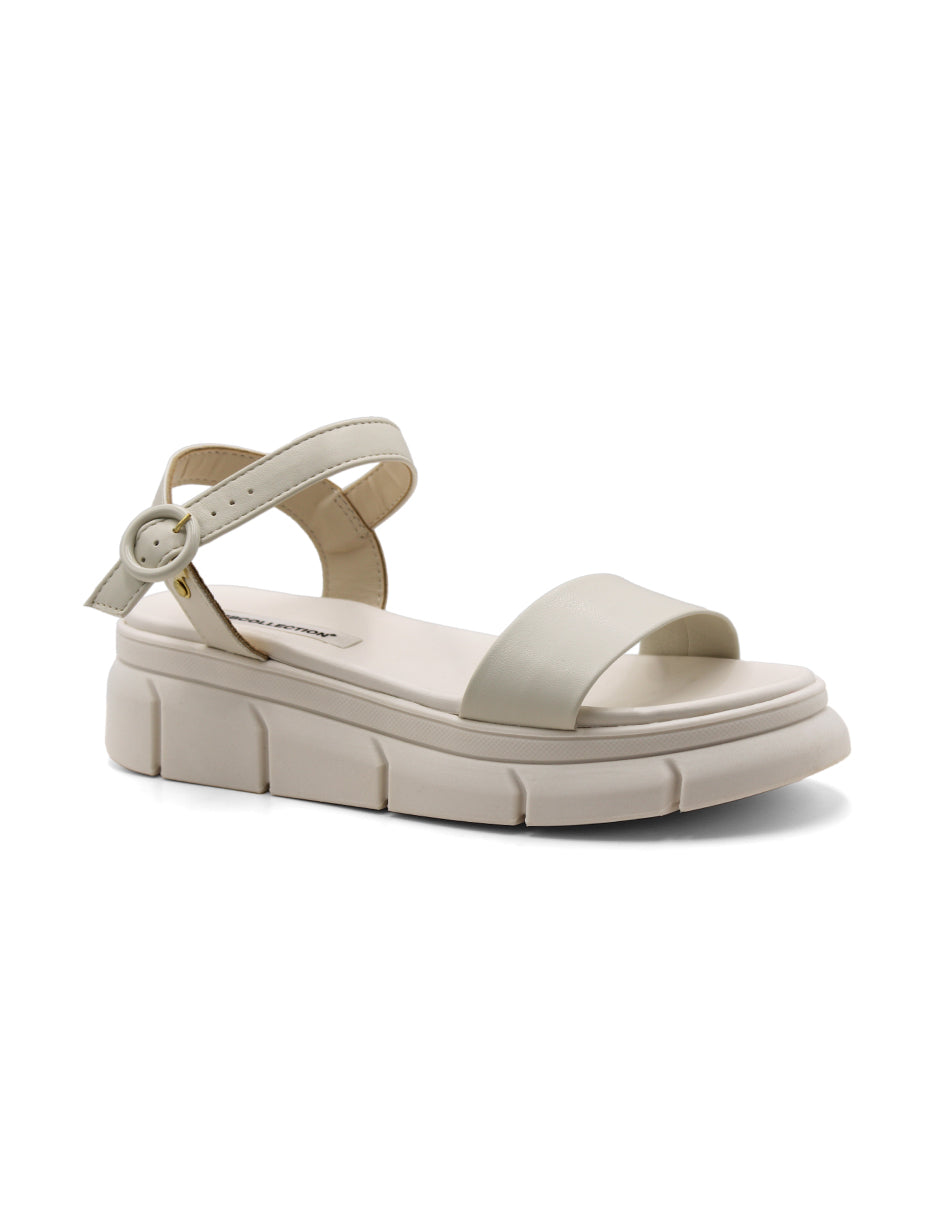 Sandalias de piso  Color Blanco Para Mujer De RBCOLLECTION