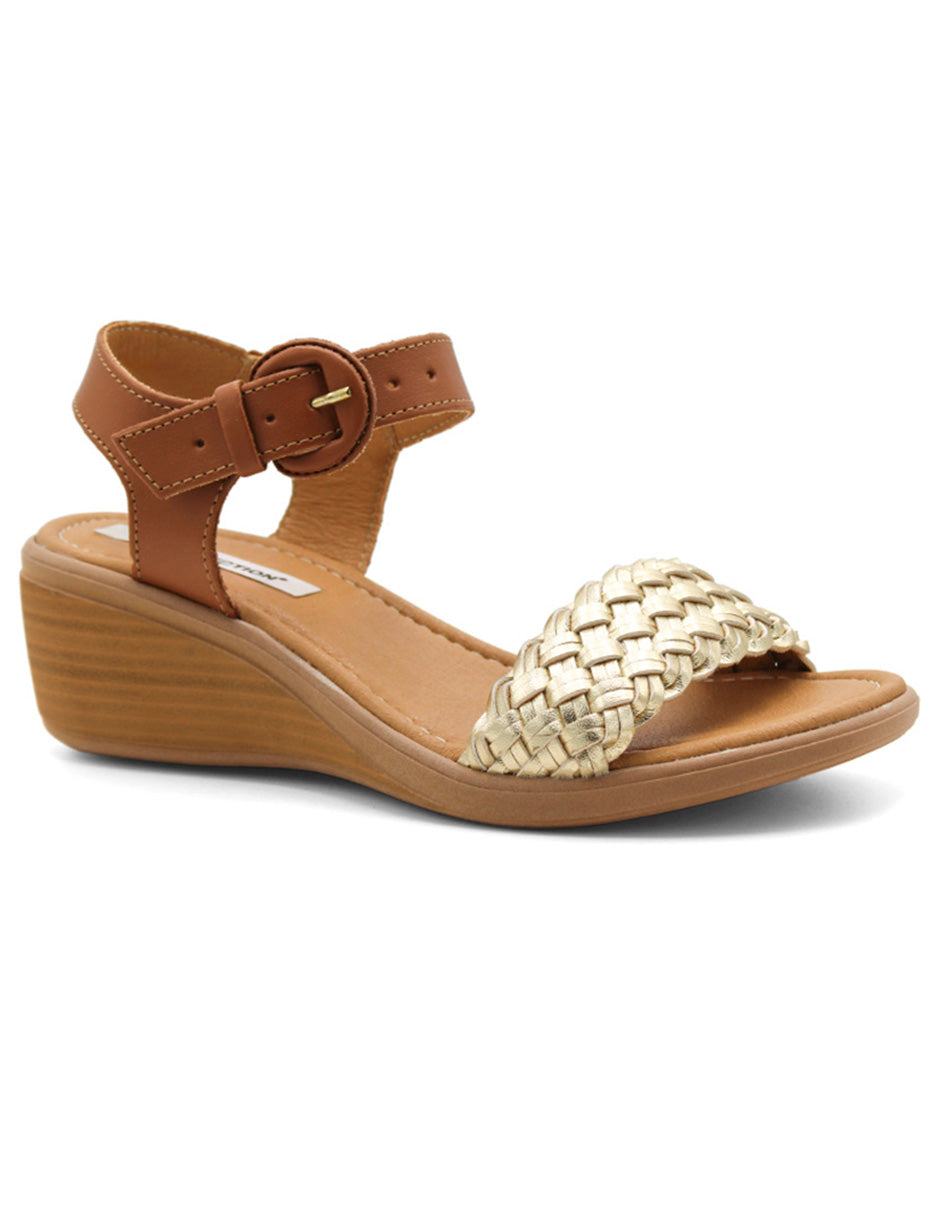 Sandalias con plataforma Exterior Piel vegana Color Café Para Mujer De RBCOLLECTION