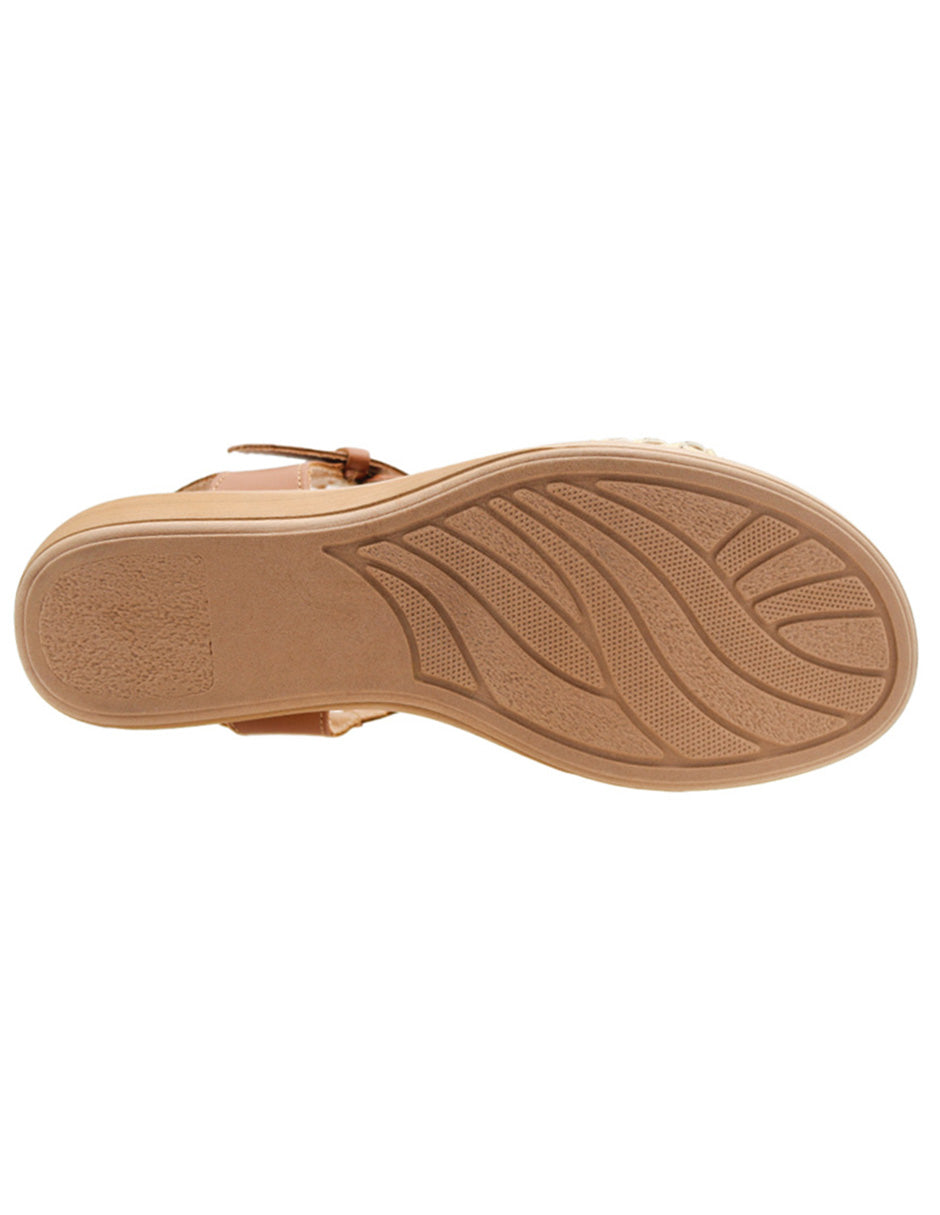Sandalias con plataforma Exterior Piel vegana Color Café Para Mujer De RBCOLLECTION