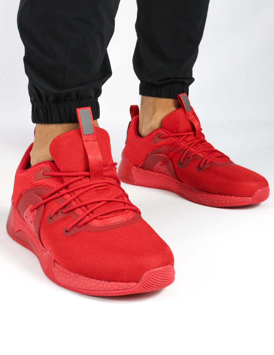 Tenis tipo deportivo Exterior Textil Color Rojo Para Hombre De RBMOVE