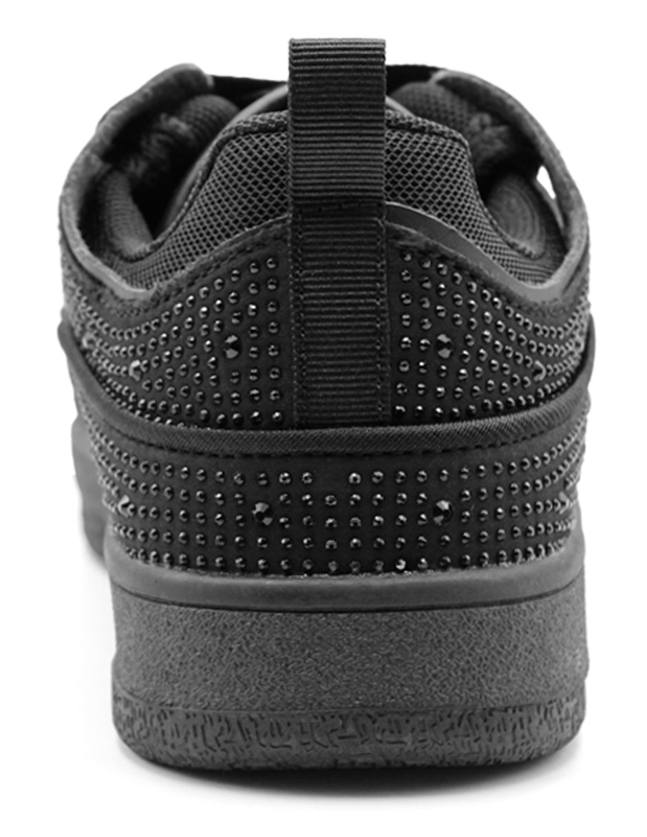 Tenis con cordones Exterior Textil Color Negro Para Mujer De RBCOLLECTION