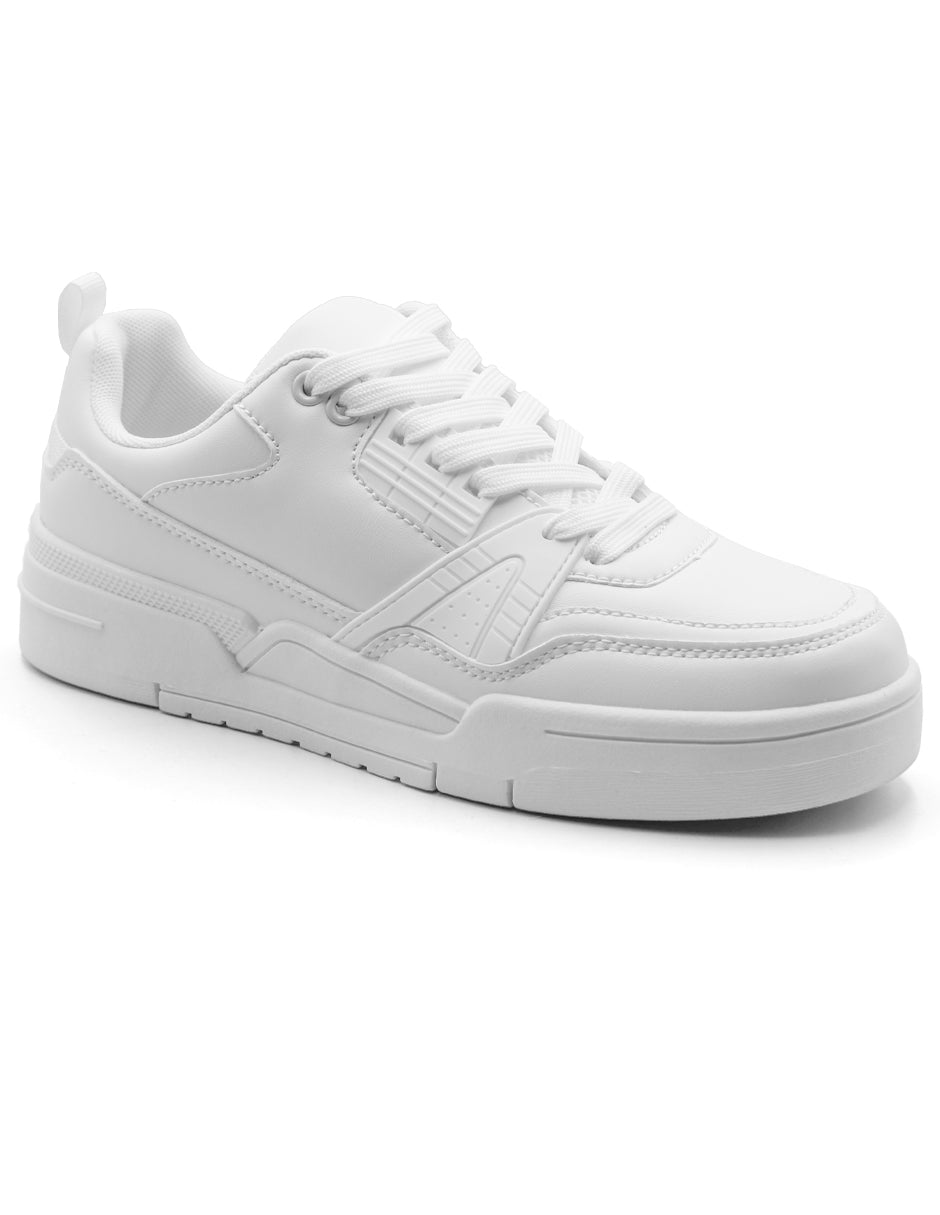 Tenis con cordones Exterior Sintético Color Blanco Para Mujer De RBCOLLECTION