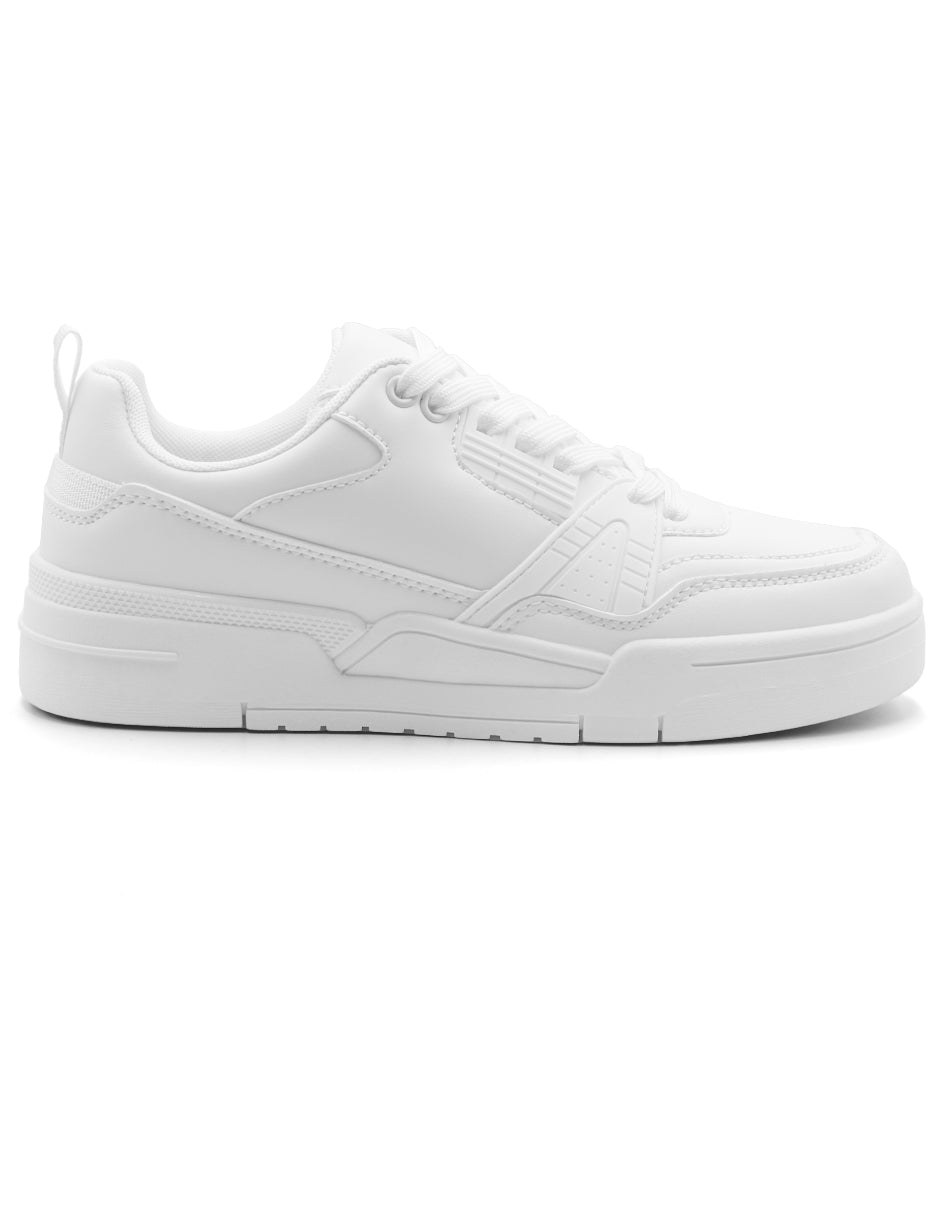 Tenis con cordones Exterior Sintético Color Blanco Para Mujer De RBCOLLECTION