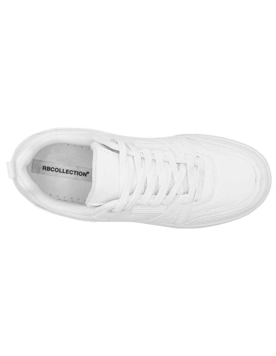 Tenis con cordones Exterior Sintético Color Blanco Para Mujer De RBCOLLECTION