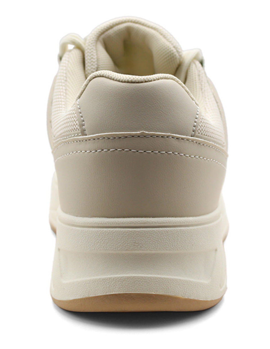 Tenis con cordones Exterior Sintético Color Beige  Para Mujer De RBCOLLECTION