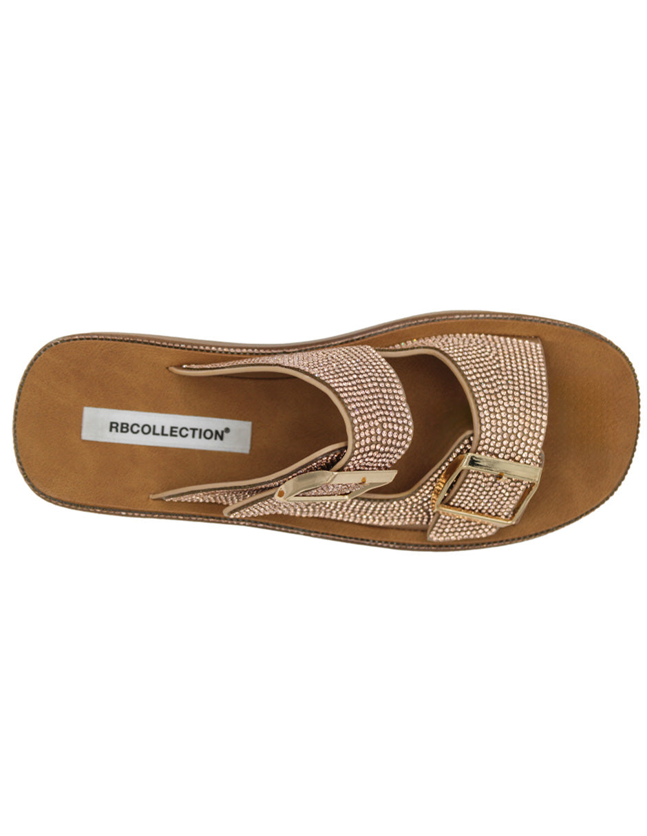 Sandalias de piso Exterior Sintético Color Café Para Mujer De RBCOLLECTION