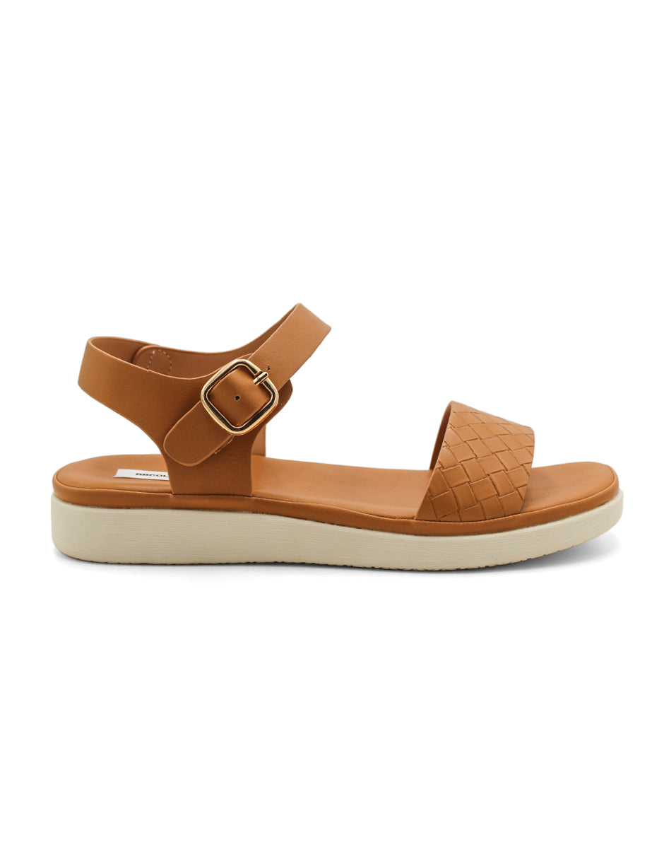 Sandalias de piso  Color Camel Para Mujer De RBCOLLECTION