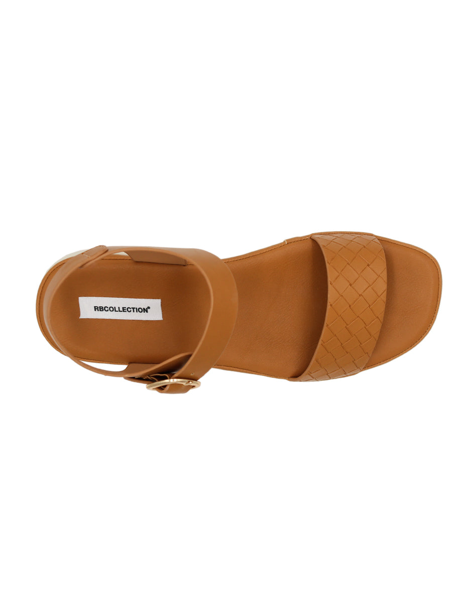 Sandalias de piso  Color Camel Para Mujer De RBCOLLECTION