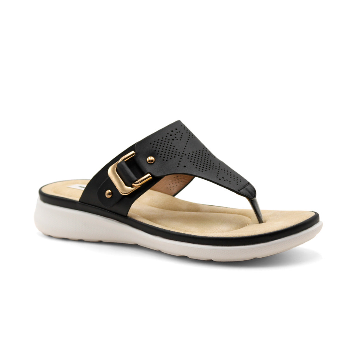 Sandalias de piso  Color Negro Para Mujer De RBCOLLECTION