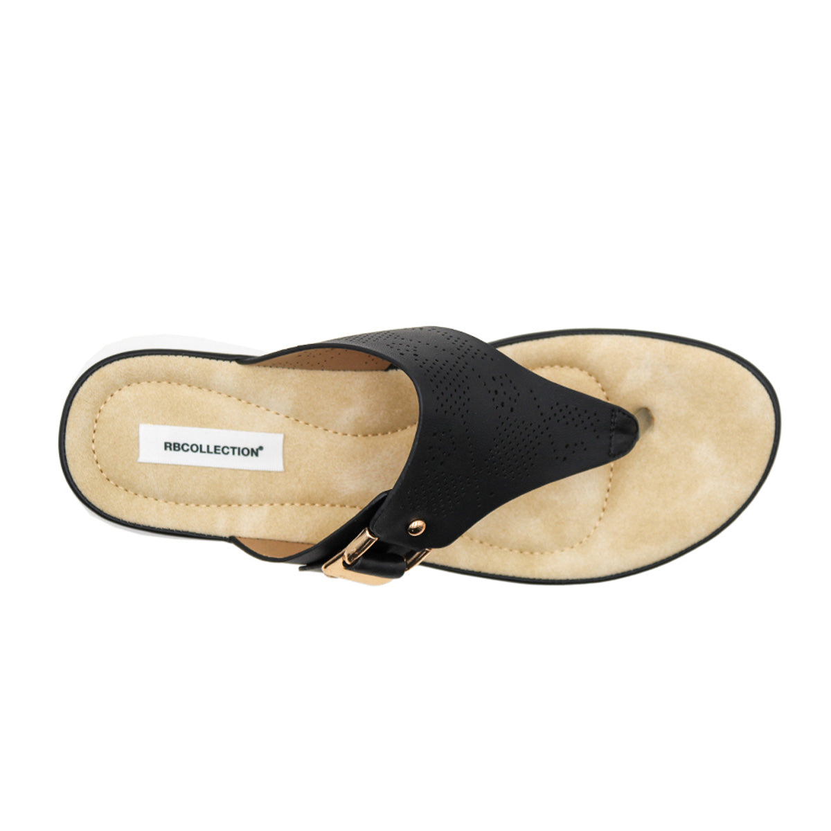 Sandalias de piso  Color Negro Para Mujer De RBCOLLECTION